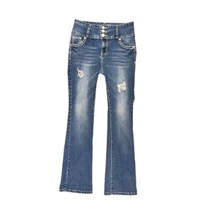 Y2K Silver Diva mid rise slim bootcut jeans